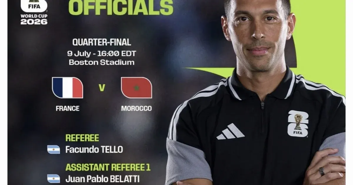 FIFA Appoints All-Argentine Referees for Quarter-Final Clash Between France and Morocco