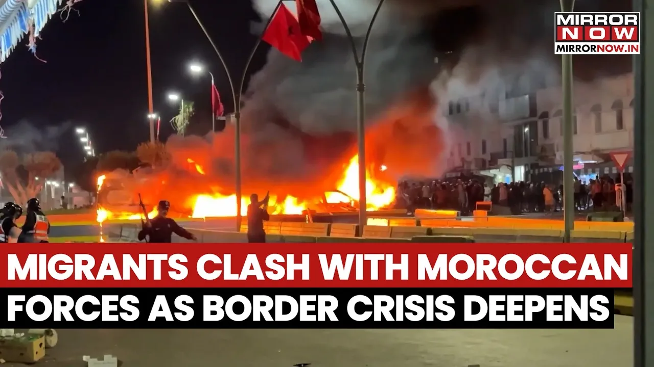 Escalating Tensions: Migrant Clashes with Moroccan Forces at Melilla Border