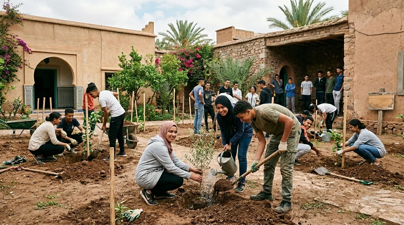 Marrakech-Safi Launches Ambitious Tree Planting Campaign for Youth Centers