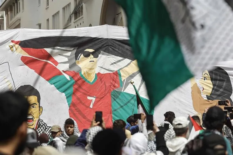 Massive Protests Erupt in Rabat Against Discriminatory Israeli Law Targeting Palestinians
