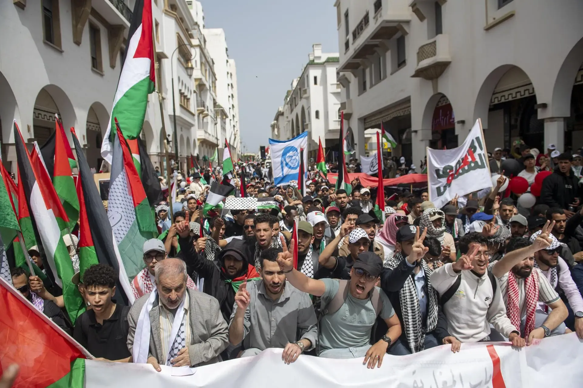 Massive Solidarity March in Rabat Supports Palestinian Rights