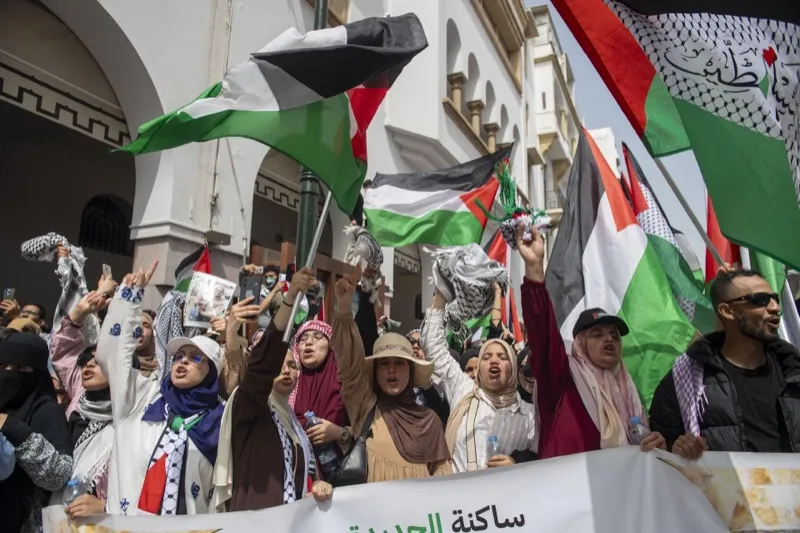Massive Demonstration in Rabat Shows Solidarity with Palestinian People
