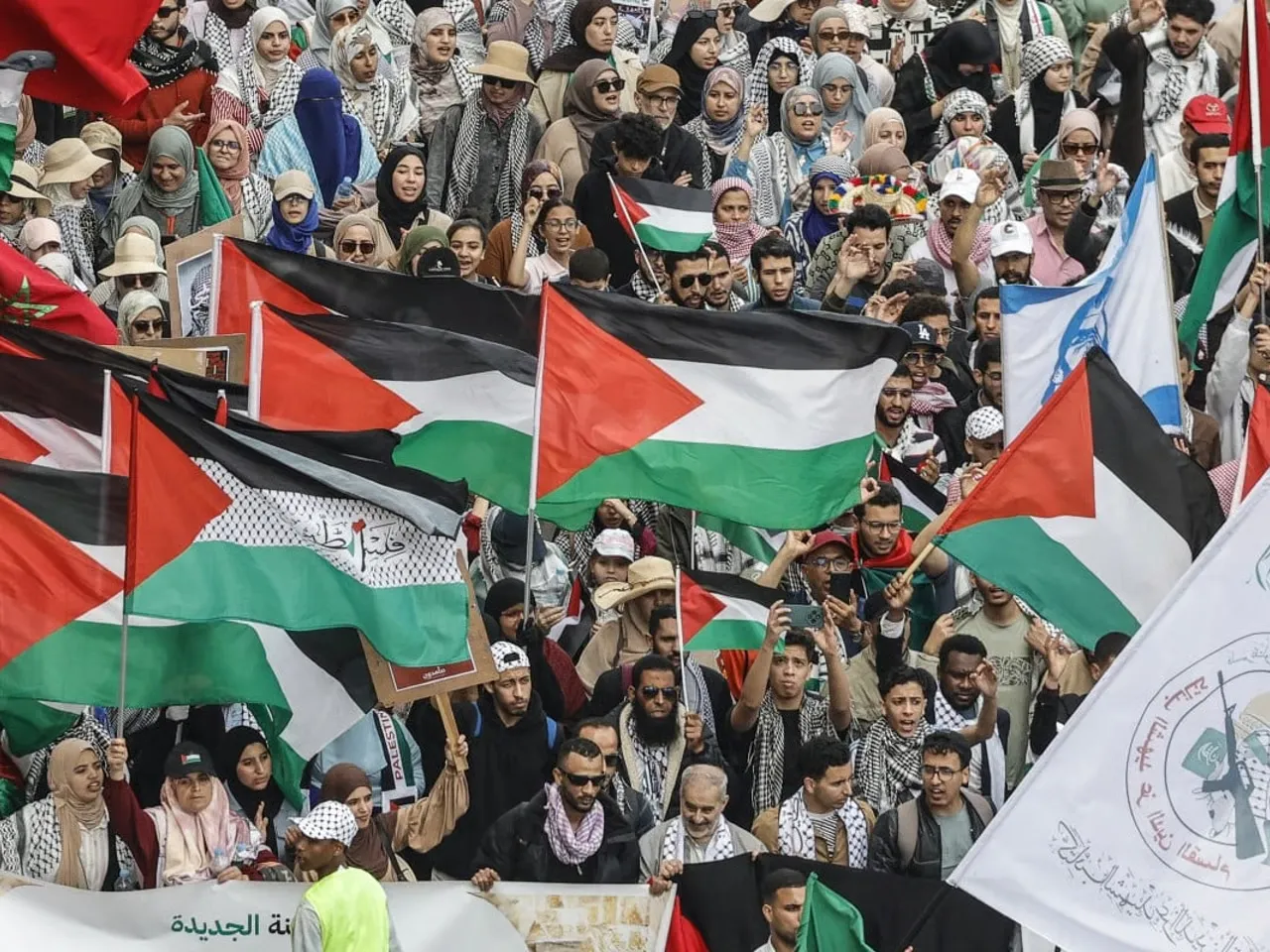 Thousands of Moroccans Rally in Support of Palestinians
