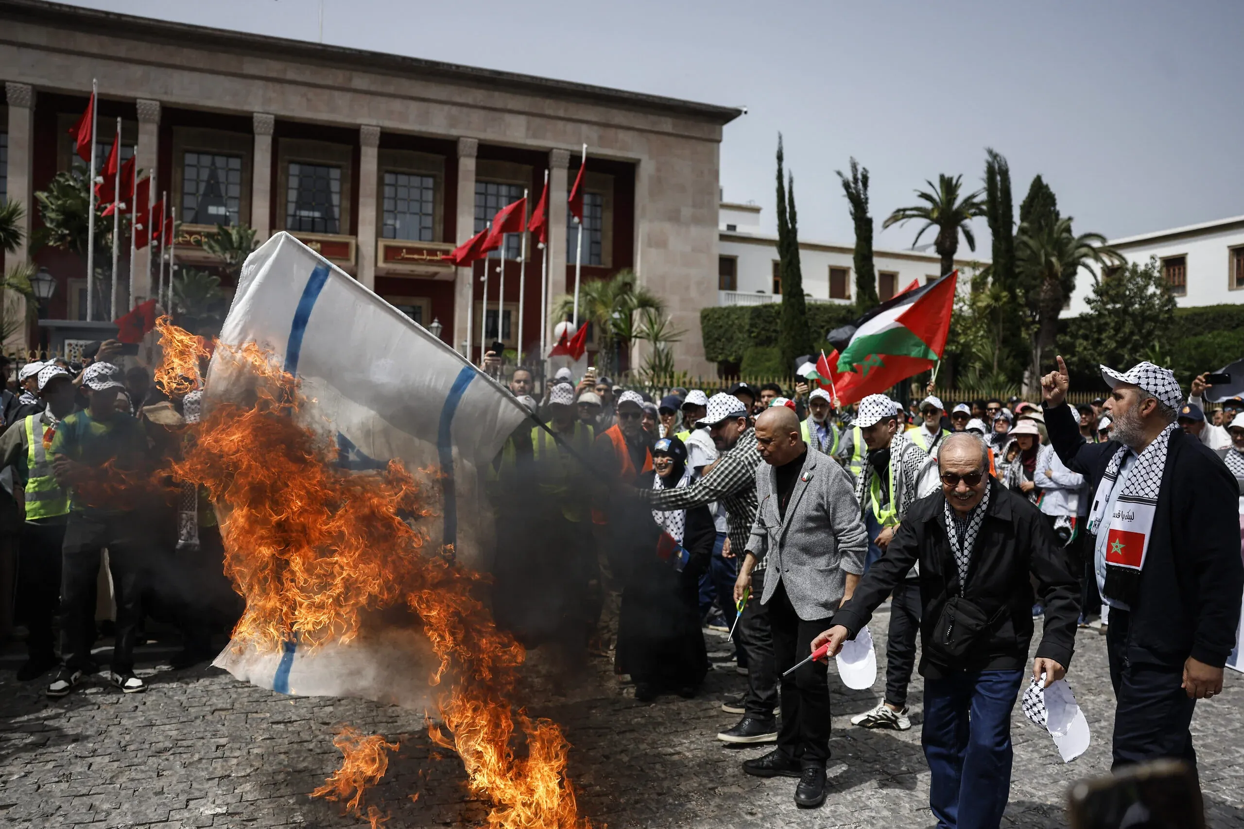 Massive Protests Erupt in Morocco Against Israeli Death Penalty Law