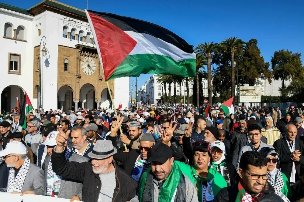 Massive Protest in Rabat Calls for End to Normalization with Israel