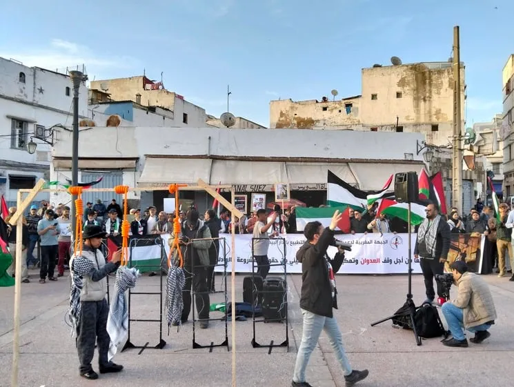Moroccan Protest in Marrakech: A Show of Solidarity for Palestine