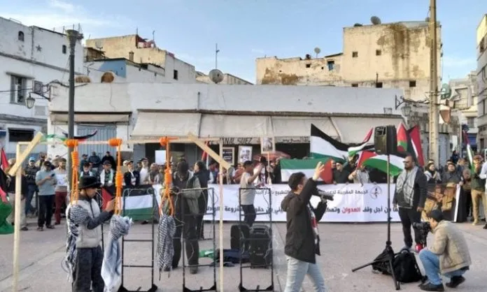 Moroccan Protest in Marrakech: A Stand for Palestine and Against Normalization with Israel