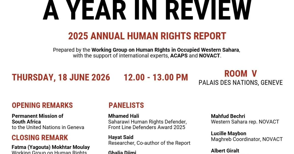 High-Level Event Highlights Human Rights Violations in Western Sahara