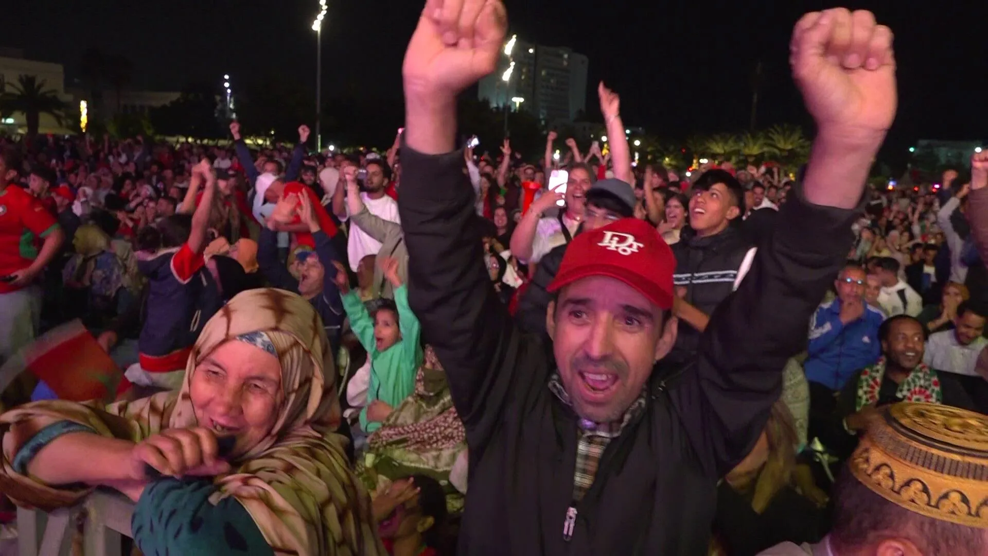 Celebration in Agadir: The Lions' Victory Ignites Al Amal Square