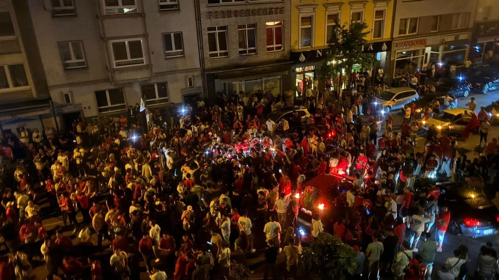 Celebrations Erupt in Düsseldorf After Morocco's World Cup Victory