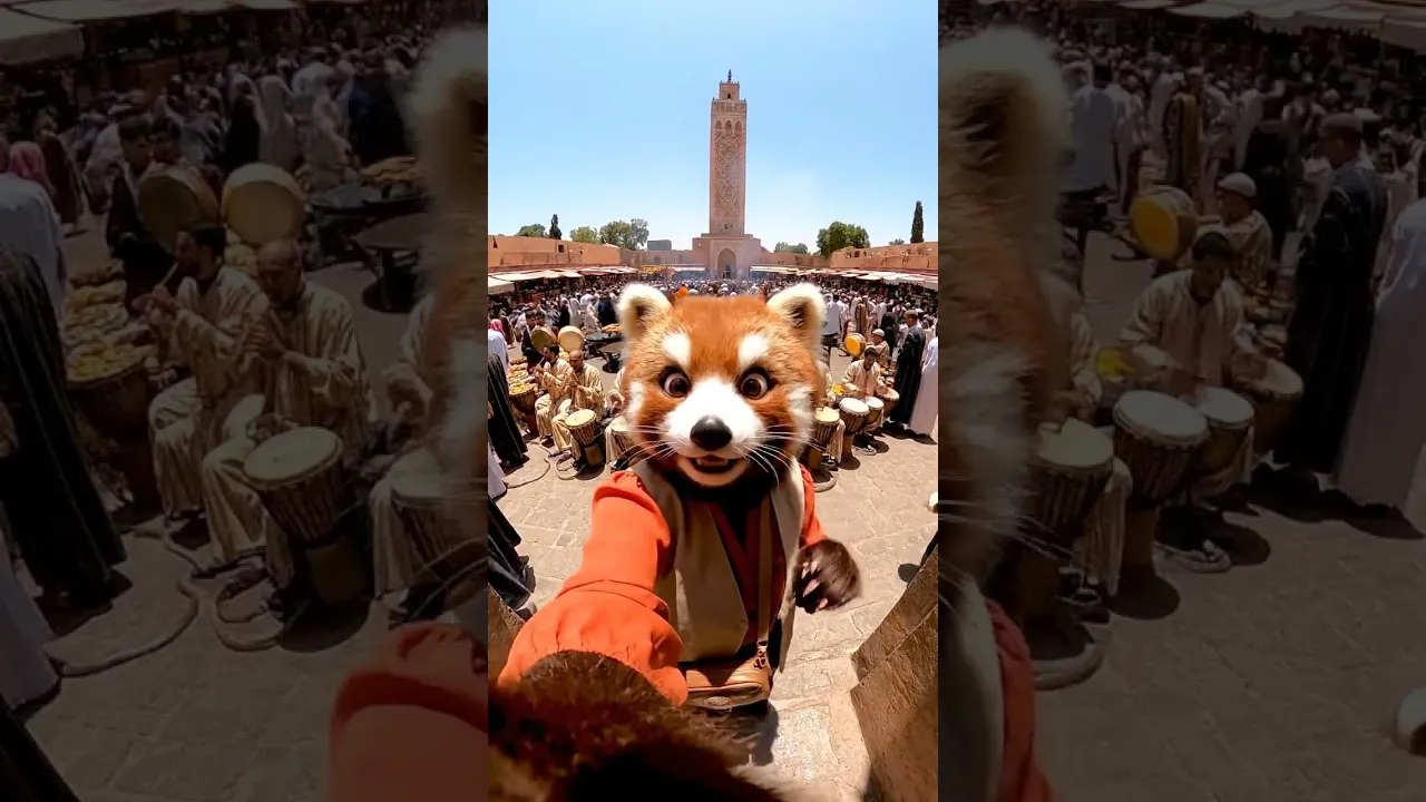 Exploring Marrakech: A Red Panda's Enchanting Journey