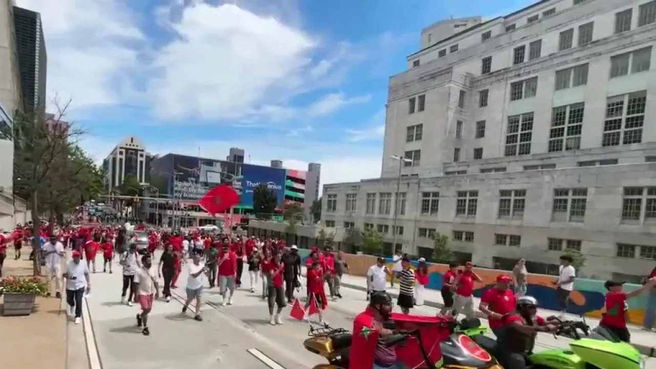 Moroccan Fans Celebrate in Atlanta Ahead of World Cup Match