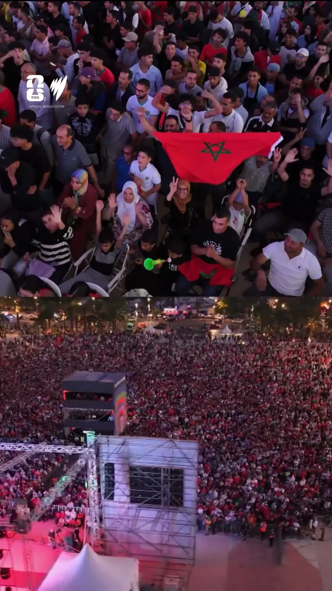 Spectacular Support for Morocco's Atlas Lions in Agadir