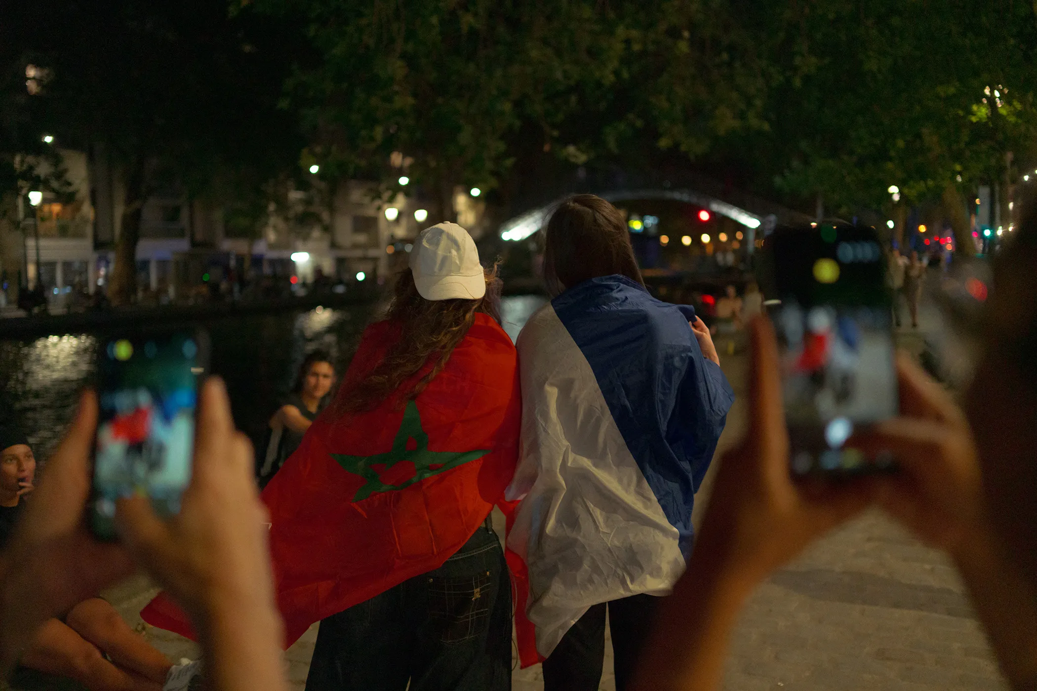 A Cultural Melange: The Vibrant Atmosphere of the France vs. Morocco World Cup Match