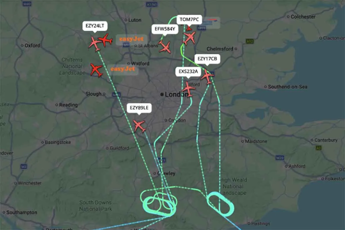 Emergency Incident at London Gatwick Airport Causes Flight Diversions